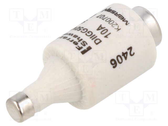 Fuse: fuse; gG; 10A; 500VAC; 500VDC; industrial; DII