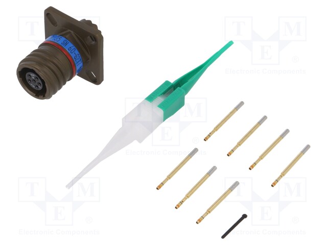 Connector: circular; D38999 series III; socket; female; PIN: 6