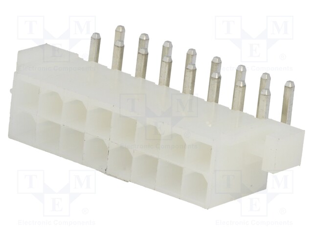 Socket; wire-board; male; MF42; 4.2mm; PIN: 16; THT; mounting holes