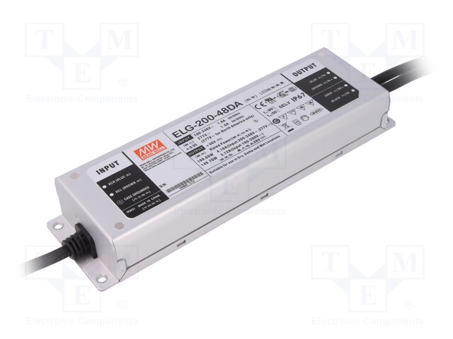 Power supply: switched-mode; Communication: DALI; LED; 200W; 48VDC
