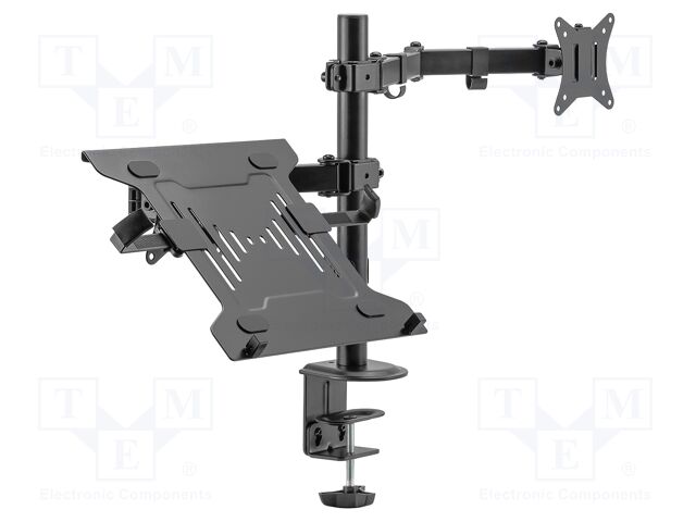 Holder; table edge; 9kg; 32"; black; Arm len: 376mm