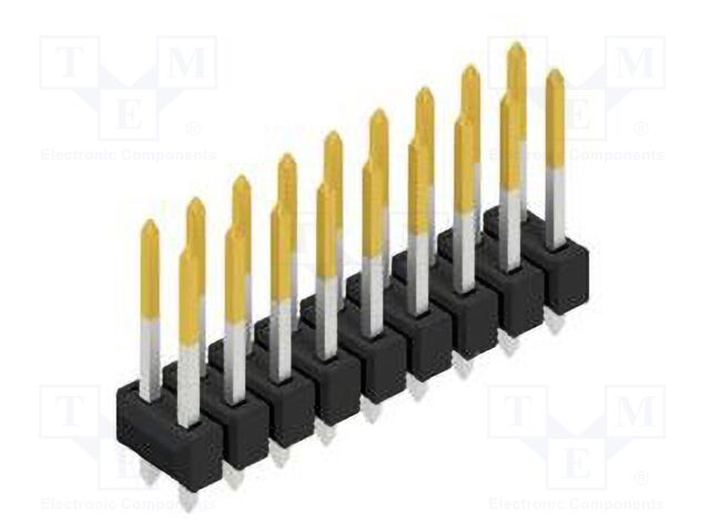 Connector: pin strips; pin header; male; PIN: 18; 2.54mm; THT; 2x9