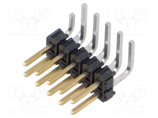 Connector: pin strips; pin header; male; PIN: 10; angled 90°; THT