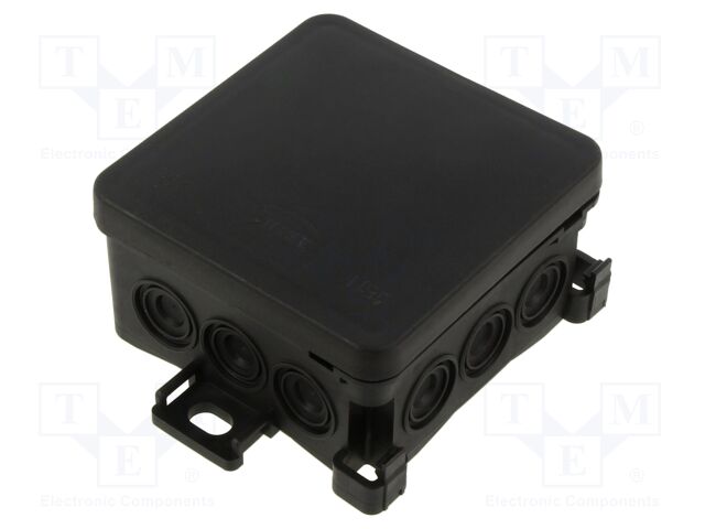 Enclosure: junction box; X: 75mm; Y: 40mm; Z: 75mm; IP54; black
