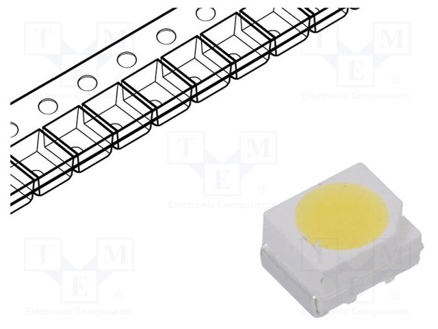 LED; SMD; 3528,PLCC2; white cold; 1800÷3550mcd; 8000(typ)K; 120°