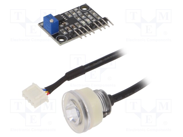 Sensor: liquid level; 5VDC; 30x20x12mm; Output signal: analog
