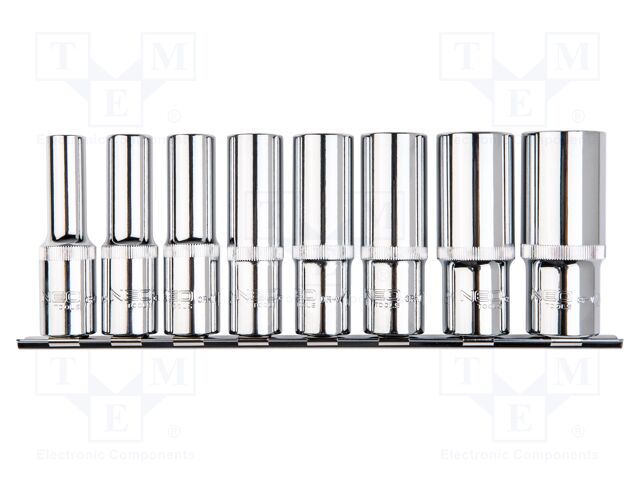 Socket; spline (12-angles); Chrom-vanadium steel; Mounting: 1/2"