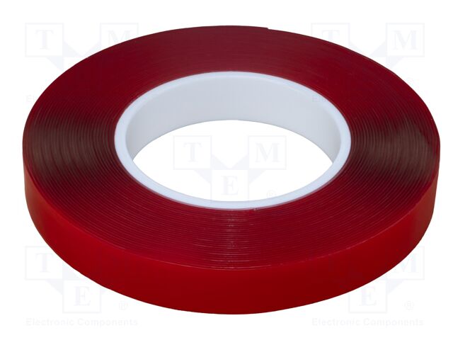 Tape: fixing; W: 12mm; L: 33m; Thk: 1mm; acrylic; transparent; 33N/cm