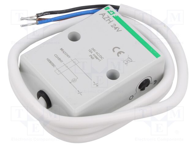 Twilight switch; wall mount; 24VAC; 24VDC; SPST-NO; IP65; 10A