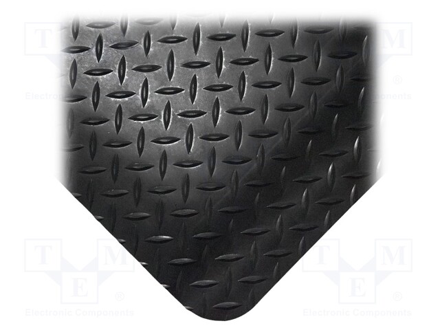 Anti fatigue mat; Width: 0.6m; L: 0.9m; Mat: PVC,foam; Colour: black