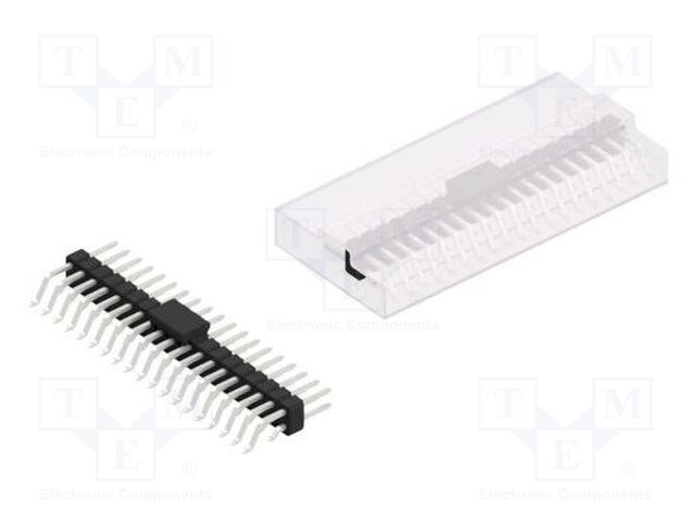 Connector: pin strips; pin header; male; PIN: 38; 2.54mm; SMT; 2x19