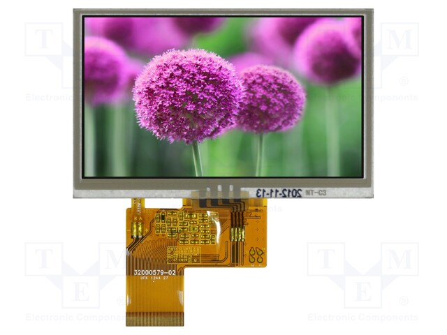Display: TFT; 4.3"; 480x272; Illumin: LED; Dim: 105.5x67.2x4.05mm