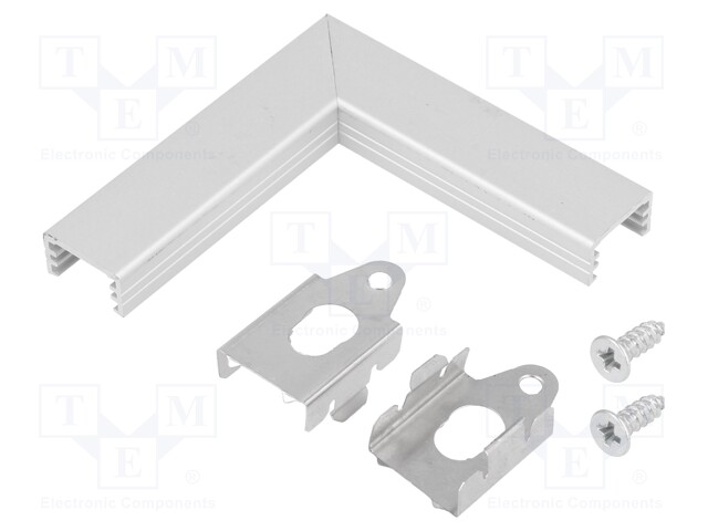 Connector 90°; natural; aluminium; Application: SLIM8