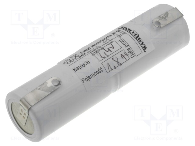 Re-battery: Ni-Cd; SC,SubC; 2.4V; 1800mAh; Leads: soldering lugs