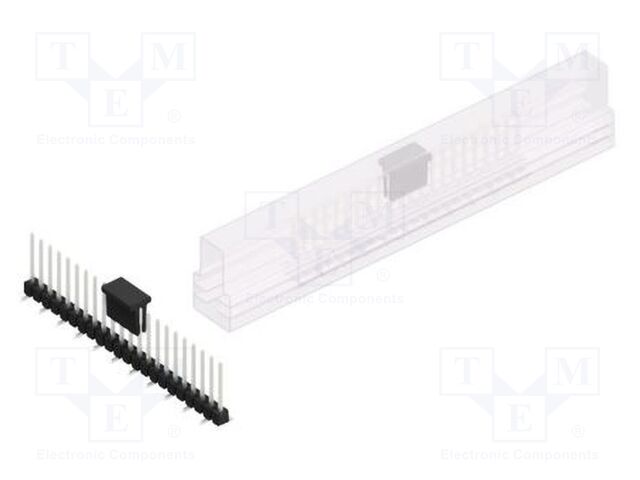 Connector: pin strips; pin header; male; PIN: 22; 2.54mm; SMT; 1x22