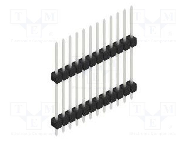 Connector: pin strips; pin header; male; PIN: 12; 2.54mm; THT; 1x12