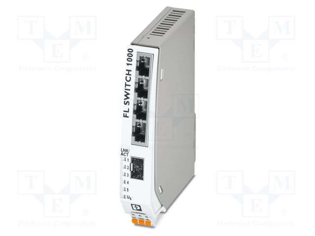 Switch Ethernet; unmanaged; Number of ports: 5; 9÷32VDC; IP30