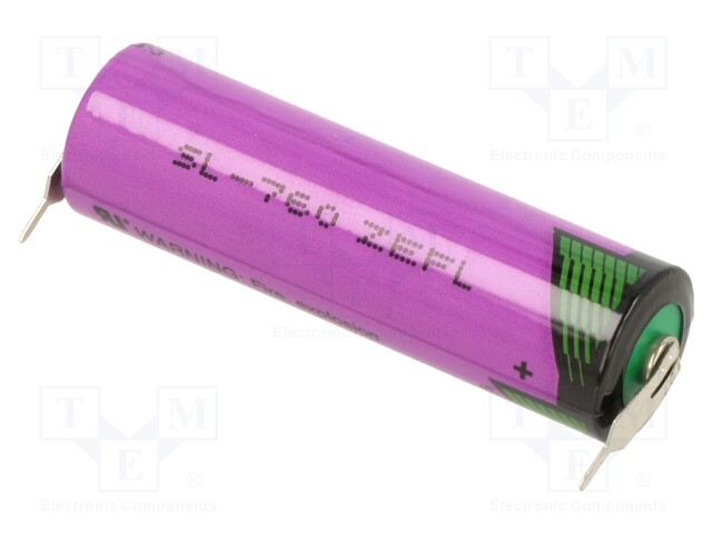 Battery: lithium (LTC); 3.6V; AA; 2pin; Ø14.7x50.5mm; 2200mAh