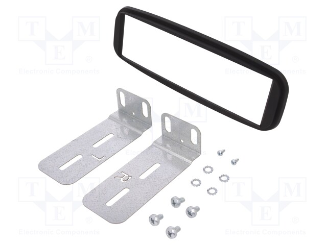 Radio mounting frame; Renault; 1 DIN; black