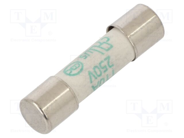 Fuse: fuse; ceramic; 10A; 250V; time-lag; 5x20mm; brass