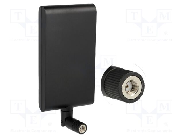 Antenna; inner,WiFi; black; RP-SMA; screw-in; male; 50Ω; 10dBi