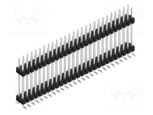 Connector: pin strips; pin header; male; PIN: 54; 2.54mm; SMT; 2x27