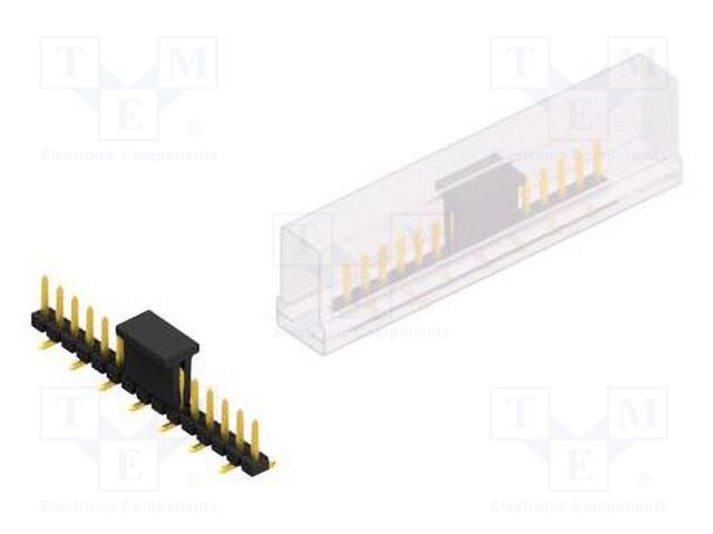 Connector: pin strips; pin header; male; PIN: 15; 2.54mm; SMT; 1x15
