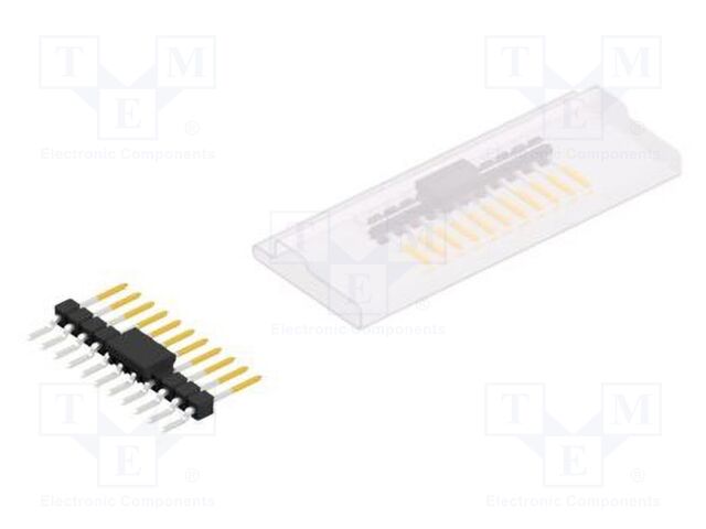 Connector: pin strips; pin header; male; PIN: 11; 2.54mm; SMT; 1x11
