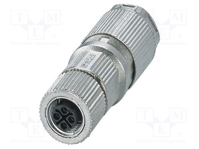 Connector: M12; plug; PIN: 4; 690V; straight; IP65; crimped; S; 12A