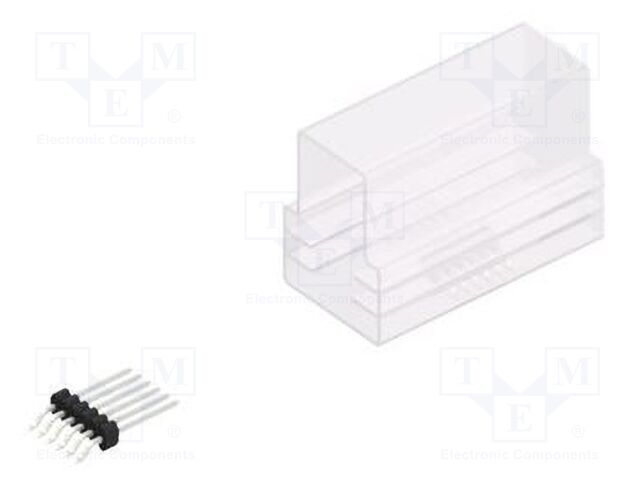 Connector: pin strips; pin header; male; PIN: 6; 1.27mm; SMT; 1x6