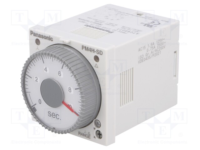 Timer; 0,2s÷100s; SPDT; 250VAC/5A; 100÷240VAC; socket,on panel