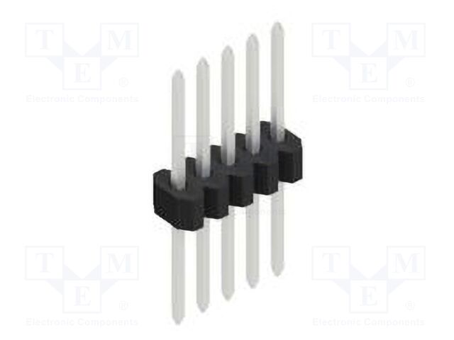 Connector: pin strips; pin header; male; PIN: 5; 1.27mm; THT; 1x5