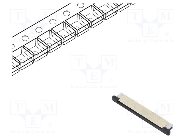 Connector: FFC/FPC; Plating: tinned; SMT; PIN: 22; 1mm; horizontal
