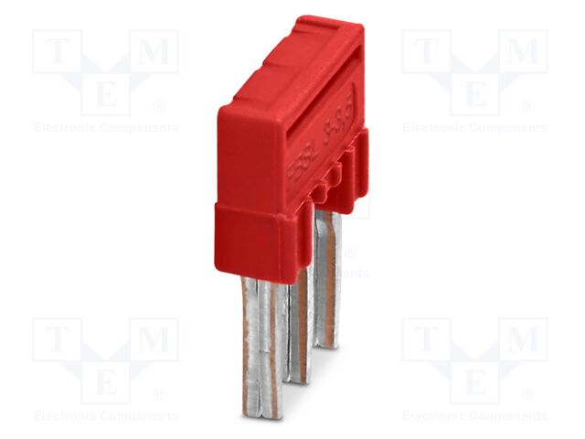 Bridge; PA; L: 13.5mm; ways: 3; W: 10.2mm; H: 3.7mm; Body: red