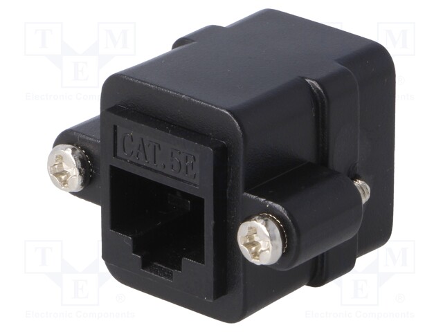 Coupler; adapter; PIN: 8; Cat: 5e; unshielded; Layout: 8p8c; straight