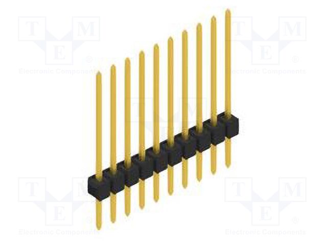 Connector: pin strips; pin header; male; PIN: 10; 2.54mm; THT; 1x10