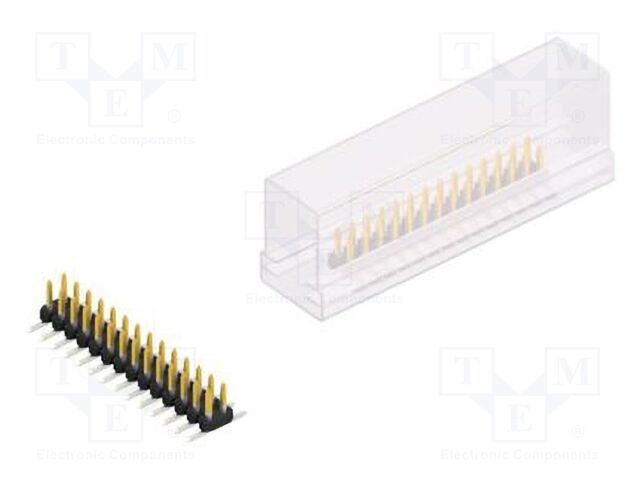 Connector: pin strips; pin header; male; PIN: 28; 2mm; SMT; 2x14