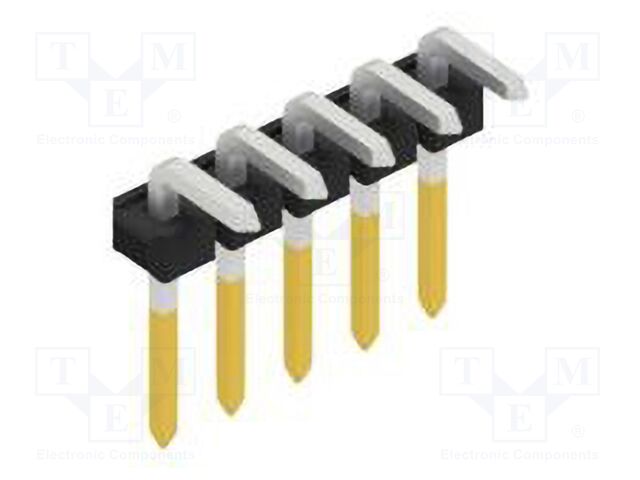 Connector: pin strips; pin header; male; PIN: 5; 2.54mm; THT; 1x5