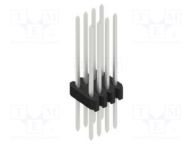 Connector: pin strips; pin header; male; PIN: 8; 1.27mm; THT; 2x4