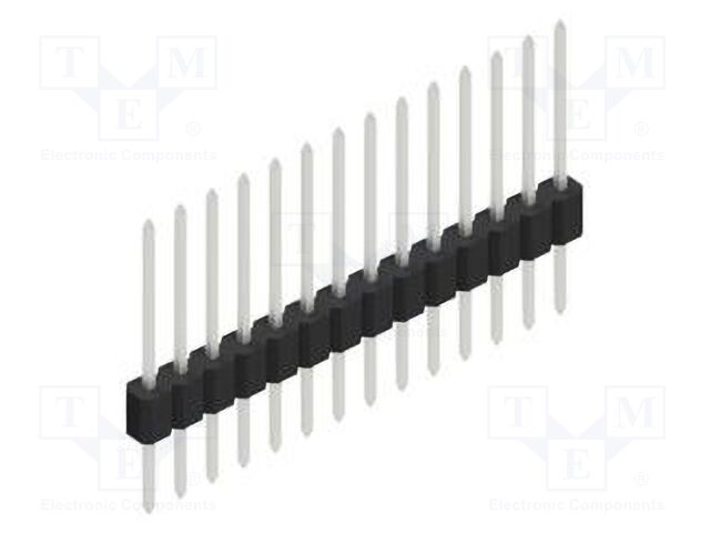 Connector: pin strips; pin header; male; PIN: 14; 1.27mm; THT; 1x14