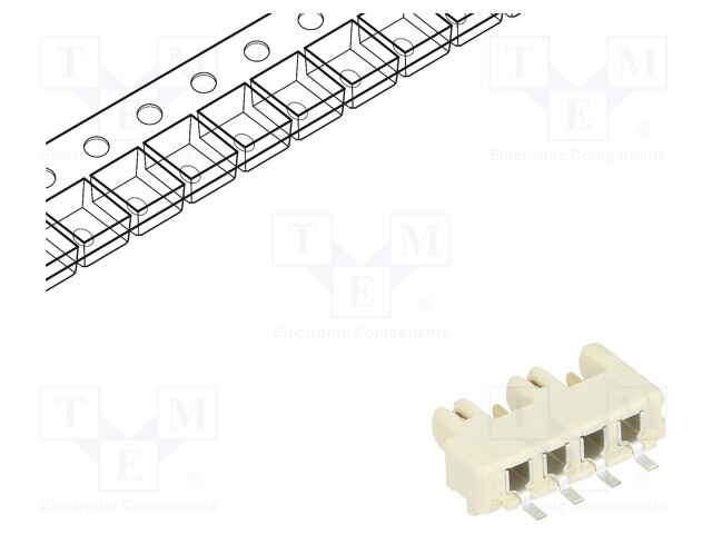 Socket; Connector: wire-wire/PCB; Rotaconnect; 3mm; PIN: 4; 5A; SMT