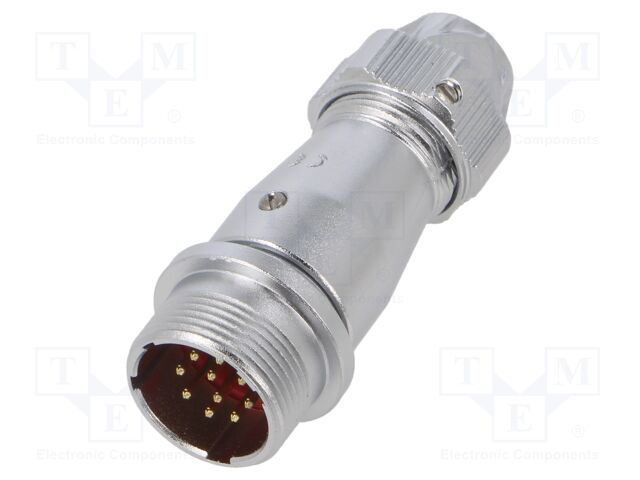 WF16; plug; male; PIN: 10; 5÷6.5mm; soldering; for cable