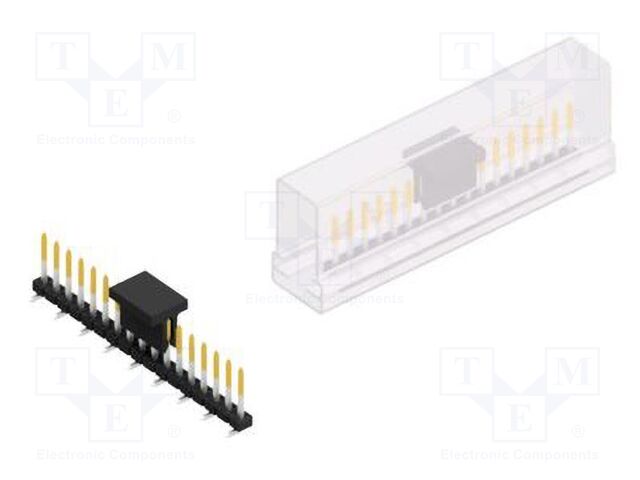 Connector: pin strips; pin header; male; PIN: 17; 2mm; SMT; 1x17
