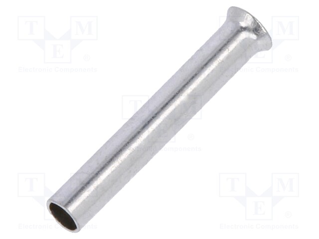 Bootlace ferrule; non-insulated; copper; 0.75mm2; 10mm; tinned