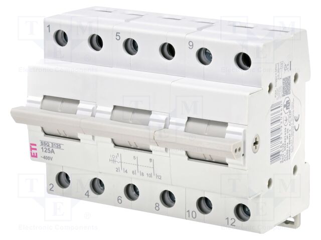 Mains-generator switch; Poles: 2; 230/400VAC; 100A; IP20