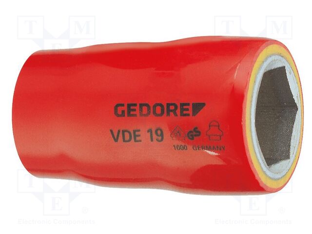 Socket; 6-angles,insulated,socket spanner; 24mm; 1/2"