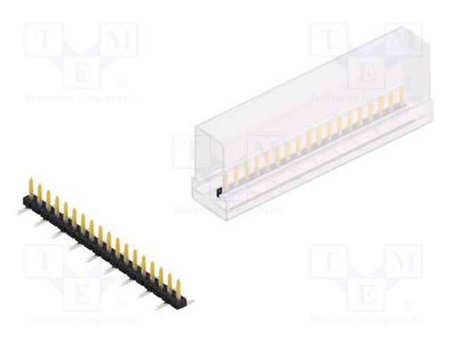 Connector: pin strips; pin header; male; PIN: 18; 2mm; SMT; 1x18