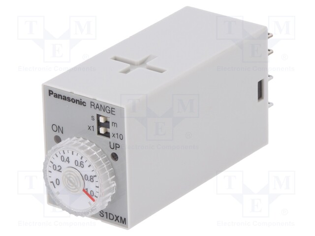 Timer; 0,05s÷10min; DPDT; 250VAC/7A; 200÷220VAC; socket; -10÷50°C