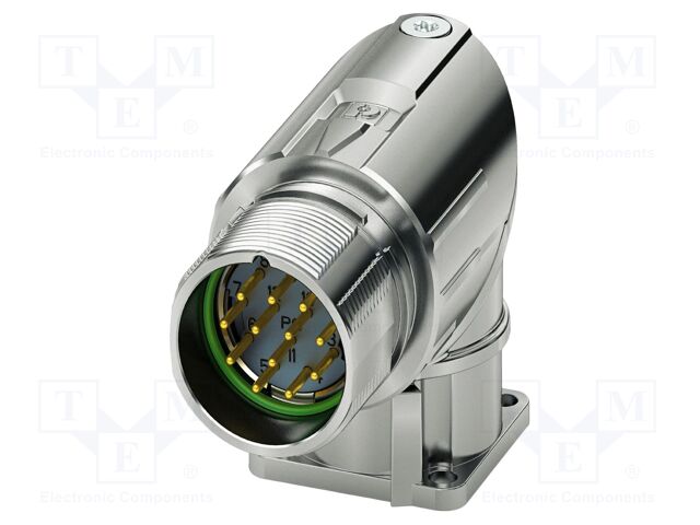 Connector: M23; socket; PIN: 6; crimped; angled; IP68; M23 PRO; 20A
