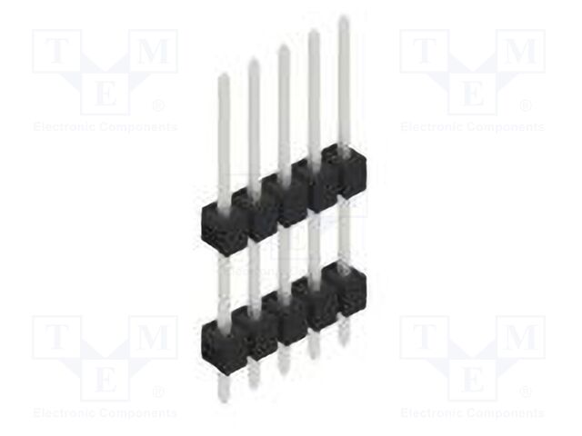 Connector: pin strips; pin header; male; PIN: 5; 2.54mm; THT; 1x5